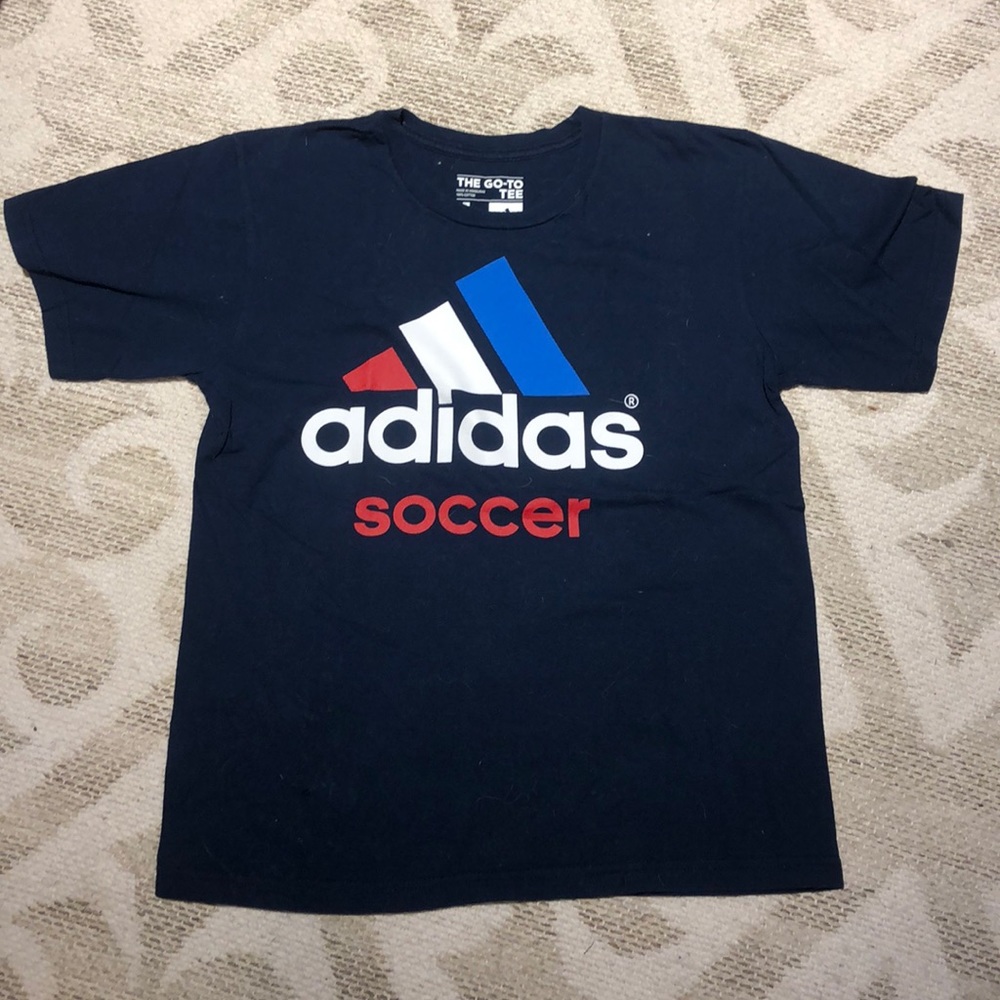 Navy Adidas T-shirt, youth large